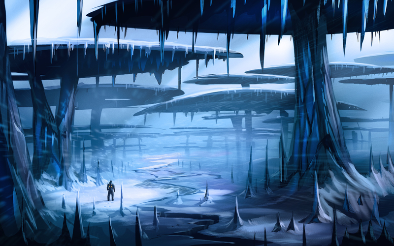 Illustration for article titled These Wallpapers of Icy Planets Are Perfect for Winter Escapism